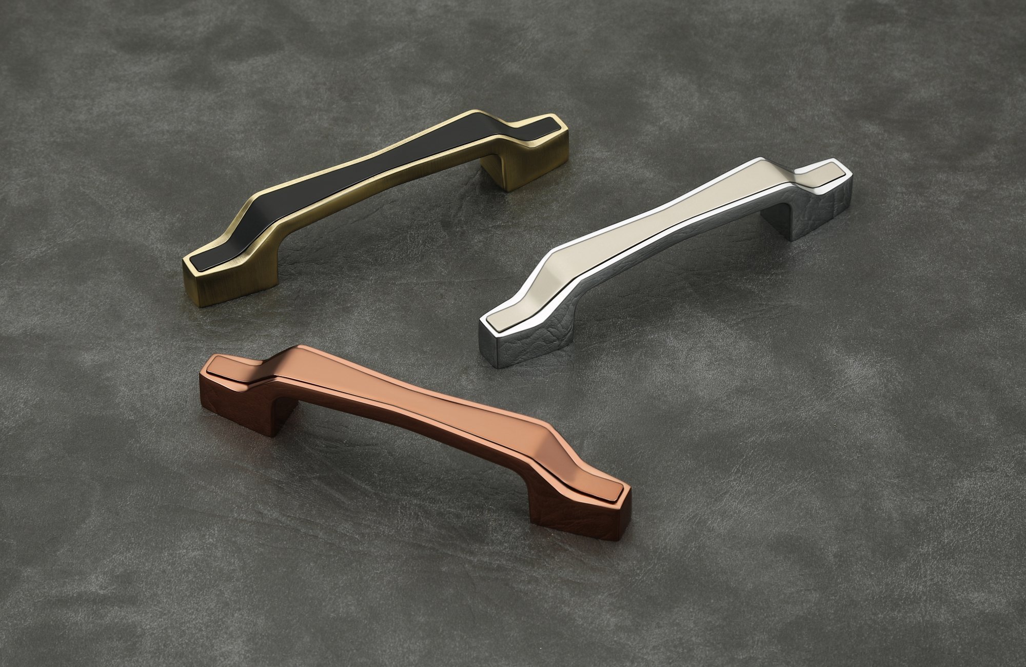 fancy white metal door handle